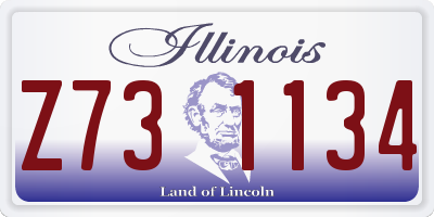 IL license plate Z731134