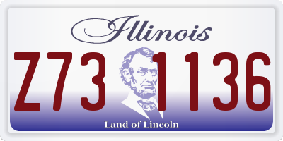 IL license plate Z731136