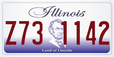 IL license plate Z731142