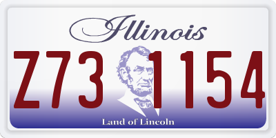 IL license plate Z731154