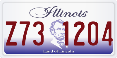 IL license plate Z731204