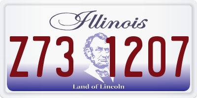 IL license plate Z731207