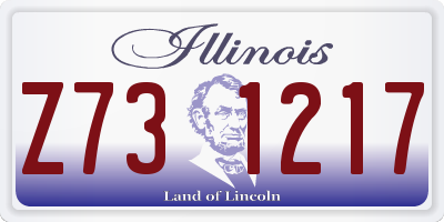 IL license plate Z731217