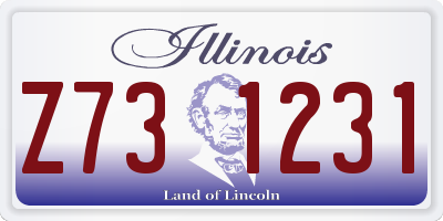 IL license plate Z731231