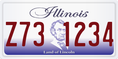 IL license plate Z731234