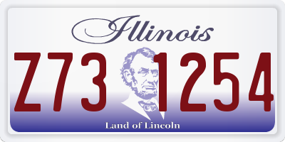 IL license plate Z731254