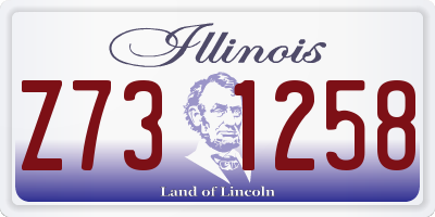 IL license plate Z731258