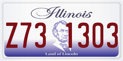 IL license plate Z731303