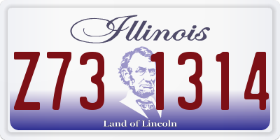 IL license plate Z731314