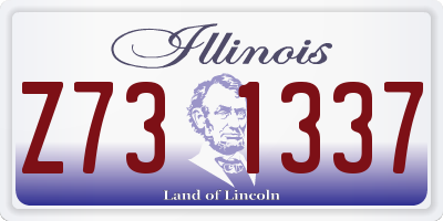 IL license plate Z731337