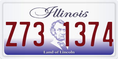 IL license plate Z731374