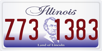 IL license plate Z731383