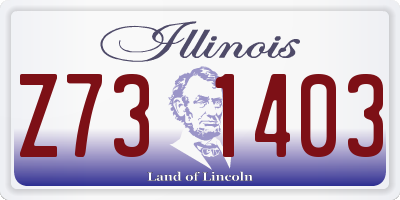 IL license plate Z731403