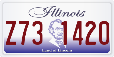 IL license plate Z731420
