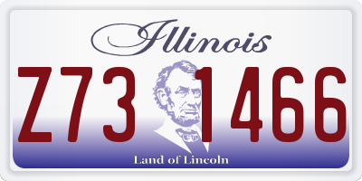 IL license plate Z731466