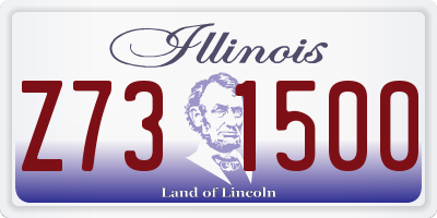 IL license plate Z731500