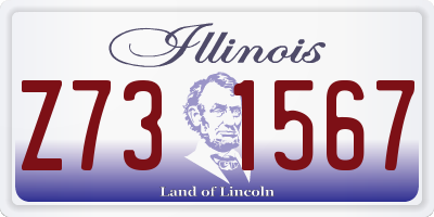 IL license plate Z731567