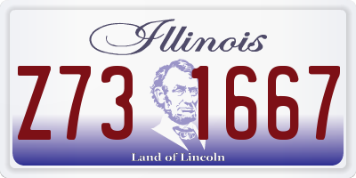 IL license plate Z731667
