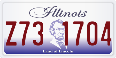 IL license plate Z731704