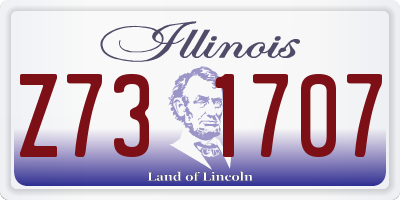 IL license plate Z731707