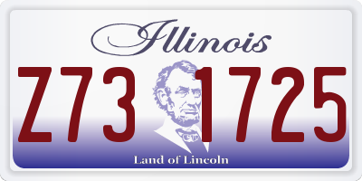 IL license plate Z731725