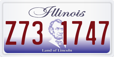 IL license plate Z731747