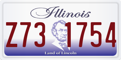 IL license plate Z731754
