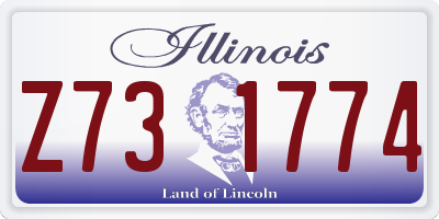 IL license plate Z731774