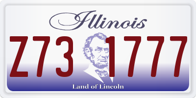 IL license plate Z731777