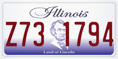 IL license plate Z731794