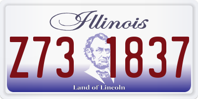 IL license plate Z731837