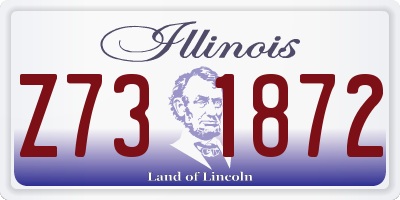 IL license plate Z731872