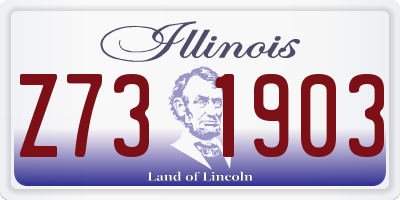 IL license plate Z731903