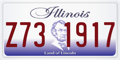 IL license plate Z731917