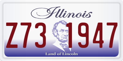 IL license plate Z731947