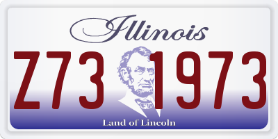 IL license plate Z731973