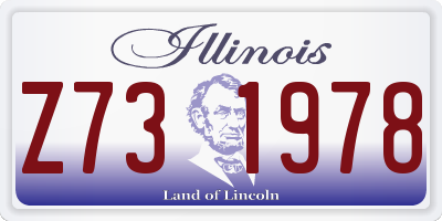 IL license plate Z731978