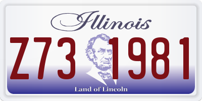 IL license plate Z731981