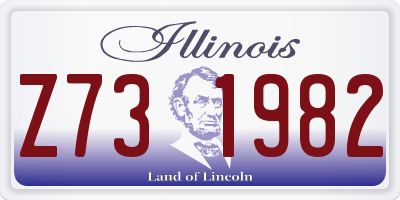 IL license plate Z731982