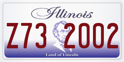 IL license plate Z732002