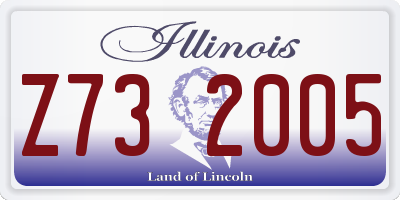 IL license plate Z732005