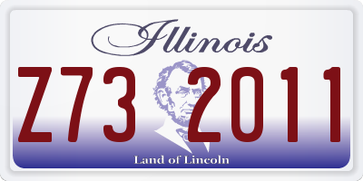 IL license plate Z732011
