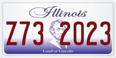 IL license plate Z732023