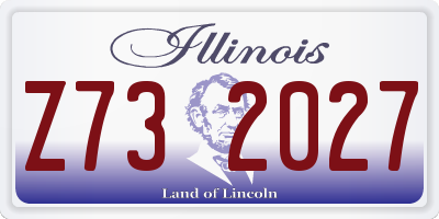 IL license plate Z732027