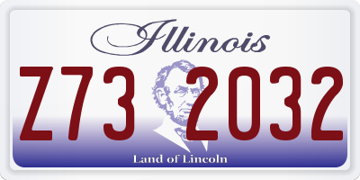 IL license plate Z732032