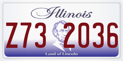 IL license plate Z732036