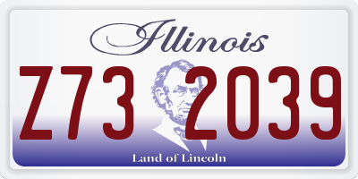 IL license plate Z732039