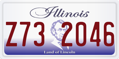 IL license plate Z732046