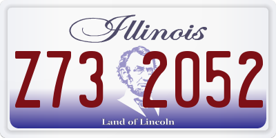 IL license plate Z732052