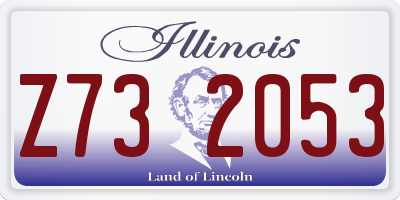 IL license plate Z732053